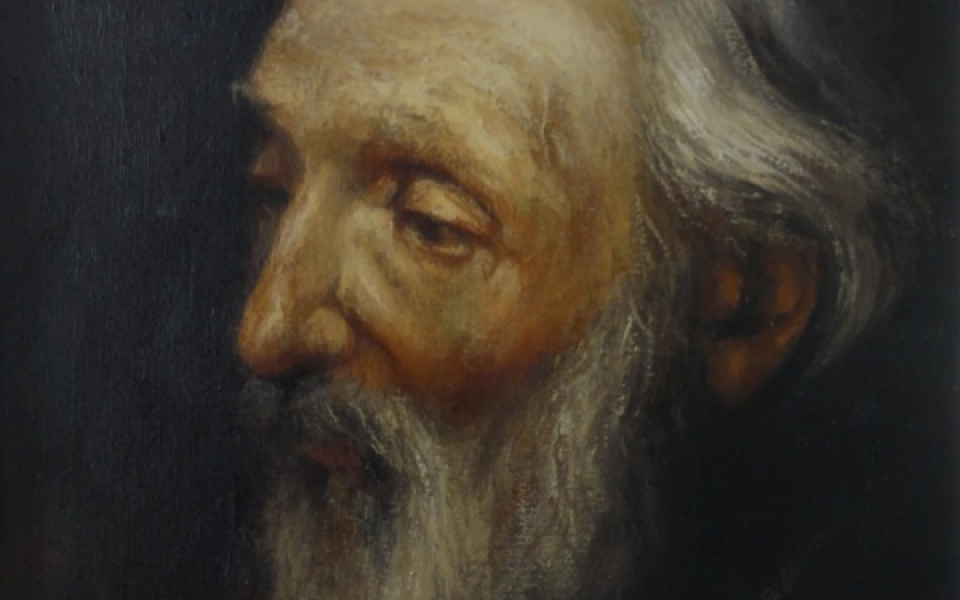 Patrijarh Pavle , ulje na platnu,20×25,2015