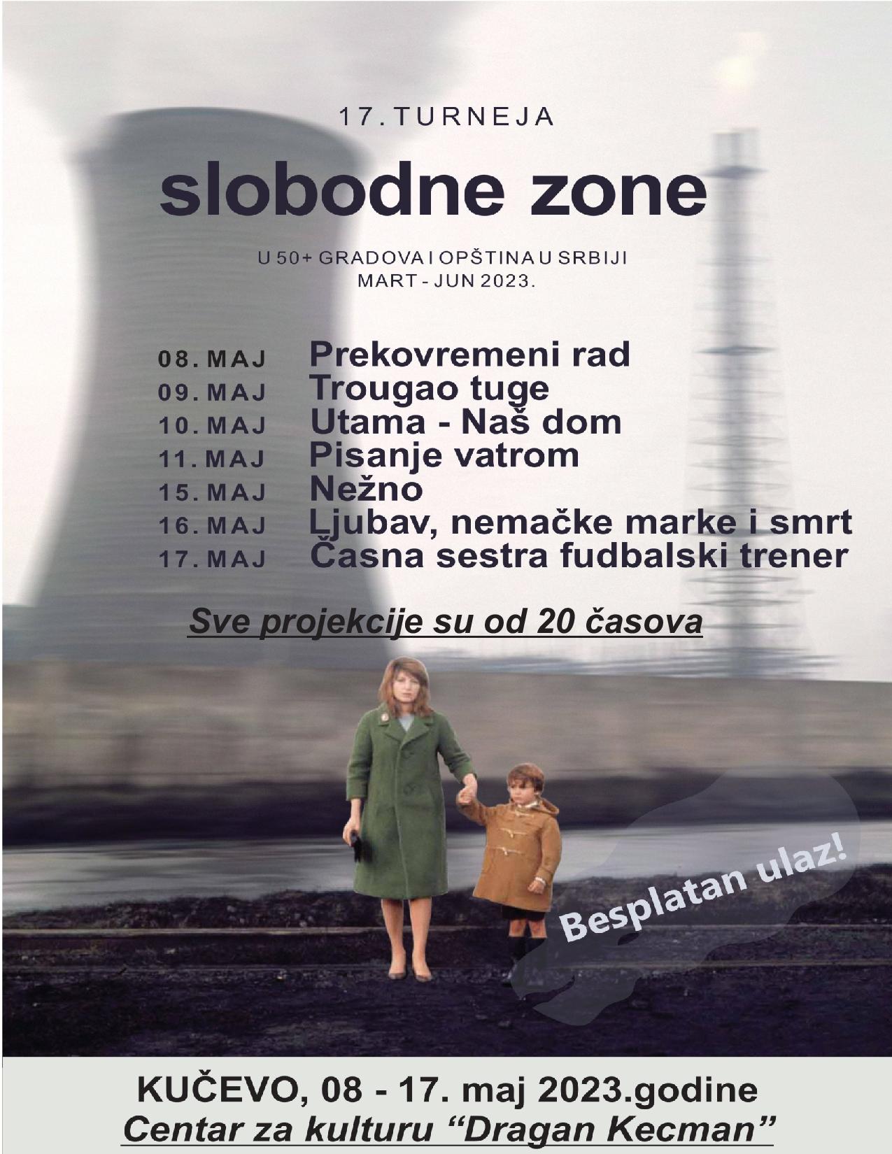 Read more about the article FILMSKI FESTIVAL SLOBODNA ZONA  U KUČEVU OD 08.05.-17.05.2023.