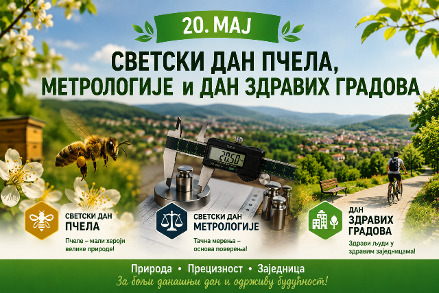 Read more about the article 20. мај је Светски дан пчела, метрологије  и Дан здравих градова