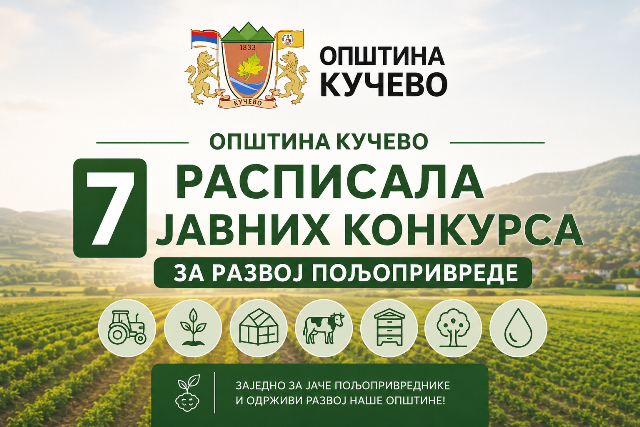 Read more about the article Општина Кучево расписала 7 јавних конкурса за пољопривреднике: Рок за пријаву до 7. јула